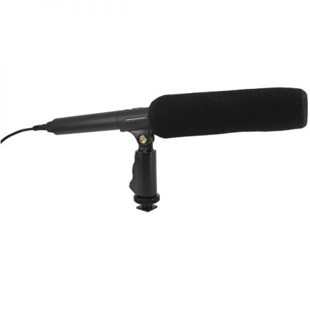 Windscreen sponge on the DSLR microphone